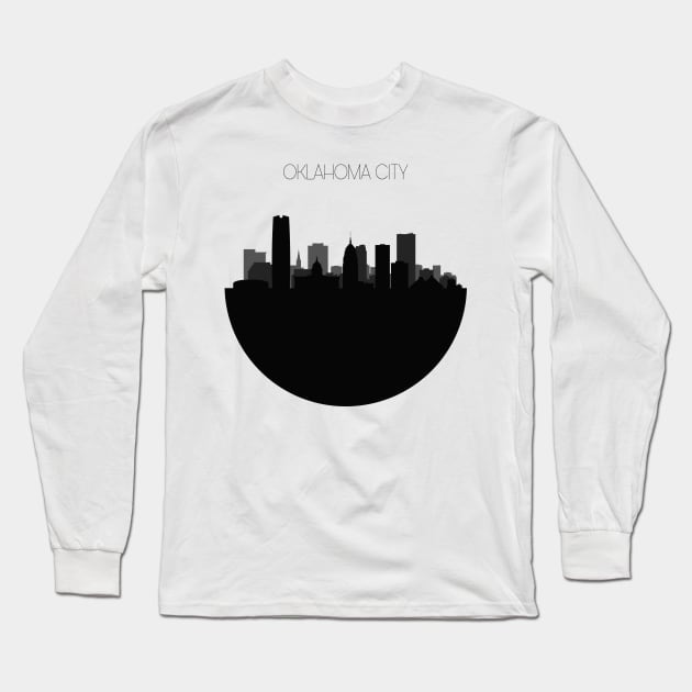 Oklahoma City Skyline Long Sleeve T-Shirt by inspirowl